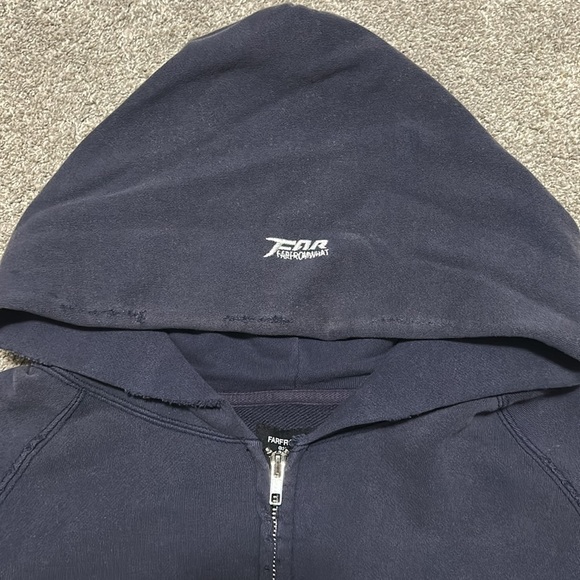 2020 Far From What Distressed Heavyweight Zip Up Hoodie - Picture 2 of 6